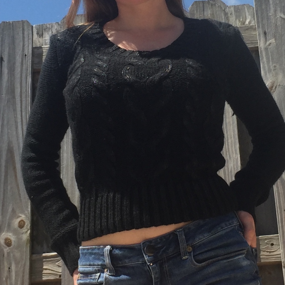 Buckle Black Sweater Knit